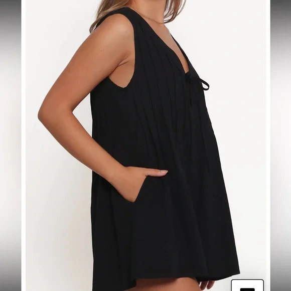 Petal & Pup Sleeveless Cotton Tie Front Romper - Picture 4 of 10